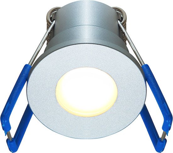 Ledisons Varese - Set met 4 zilveren LED-inbouwspots en afstandsbediening - dimbaar - 3 jaar garantie - 2700K (extra warm-wit) - 200 Lumen 3W - IP65