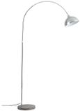 Lindby Booglamp 1 Licht IJzer, Marmer Chroom/Grijs E27