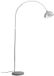 Lindby Booglamp 1 Licht IJzer, Marmer Chroom/Grijs E27
