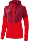 Erima Squad Sweatshirt Met Capuchon Dames - Bordeaux / Rood | Maat: 40