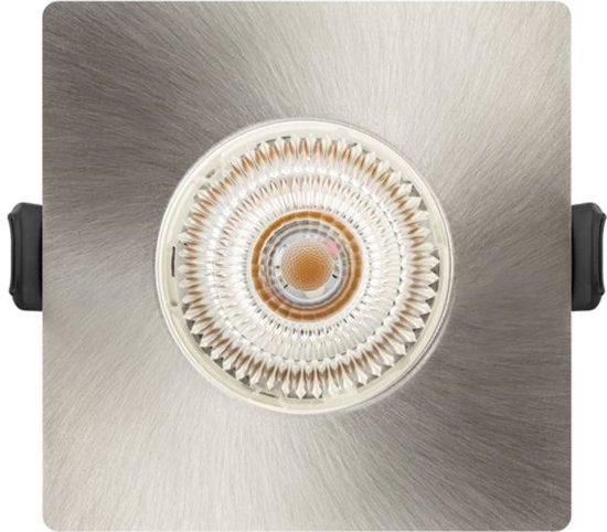Philips IP65 LED Inbouwspot Daisy - Vierkant RVS Look - Warm Wit - Dimbaar 5W