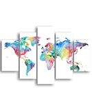 Homemania Wandfoto, 5-delig, voor woonkamer, slaapkamer, meerkleurig, 95 x 0,3 x 60 cm, HM205MDF109, MDF