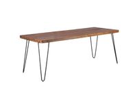 Sheesham Table à manger 120 cm en bois de sheesham massif, marron