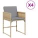 vidaXL Tuinstoelen 4 stuks met kussens Polyrattan Grijs