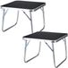 Redcliffs lage camping tafels - set van 2x - aluminium - lichtgewicht - 40 x 40 x 30 cm - salontafel - strand