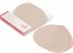 Zeller Glazenonderzetters - 6x stuks - Lederlook Creme - 10x12cm