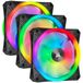 Corsair iCUE QL120 RGB Computer behuizing Ventilator 12 cm Zwart, Wit 3 stuk(s)