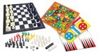 Jeu d'échecs magnétique 8-en-1 set de jeux de société - Dames Jeu de l'oie Backgammon - Pliable - De 2 à 6 joueurs