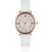 Amelia Parker Petite Classique Montre en cuir blanc pour femme