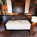 Mondiaz ERIN 120cm badmeubelset Talc met 1 lade - Wastafel RIDGE rechts - Linen