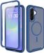 Selected by GSMpunt.nl Hoesje met Ingebouwde Screenprotector Geschikt voor Samsung Galaxy A37 / A36 / A56 - Compatibel met MagSafe / Qi2 - Full Protect - Schokbestendige Beschermhoes - Case Matte Blauw
