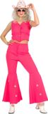 Wilbers Cowgirl Barbie Outfit Roze - Maat 44