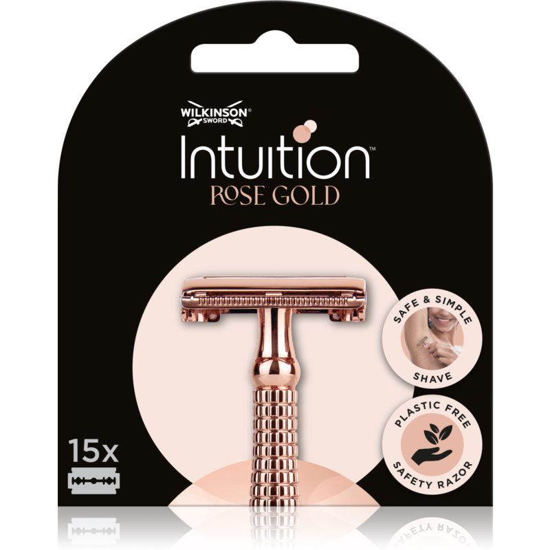Wilkinson Sword Intuition Rose Gold Safety Razor Navulmesjes - Dames