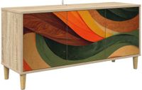 vidaXL Tv-meubel BONN 102 x 33 x 50 cm Sonoma Bewerkt hout