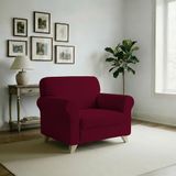 Sogni e Capricci Pets Elastische bankhoes Iris, stof, Bordeaux, 1-zits