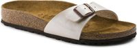 Birkenstock Madrid Dames Slippers Graceful Pearl White Regular-fit | Wit | Imitatieleer | Maat 37 | 940151