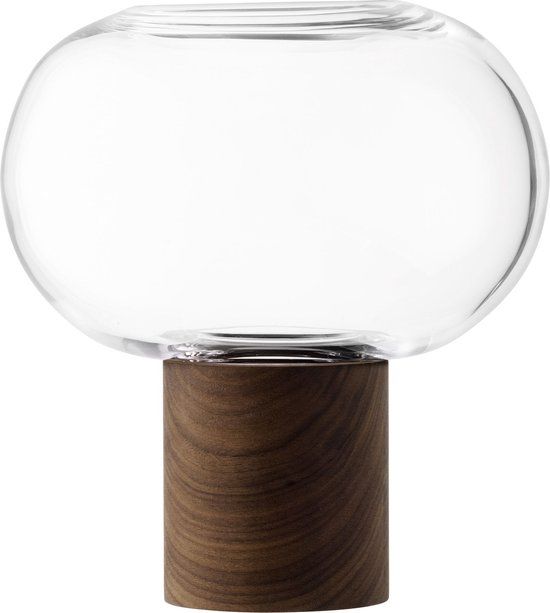 L.S.A. Oblate Vaas - 21.5 cm - Transparant