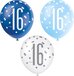 Ballonnen 16 Jaar Stippen Blauw 30cm 6st