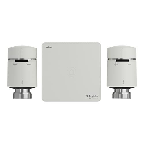 Schneider Electric Wiser - Thermostaatventielset met wifi-gateway + 2 ventielkoppen - CCTFR6906