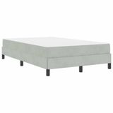 vidaXL Boxspringbed met matras, lichtgrijs, 120 x 190 cm, stof