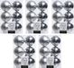 Merkloos Decoris Kerstballen - 30x stuks - zilver - kunststof mat/glans - 8 cm