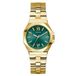 Guess Empress GW0873L2 Horloge - Staal - Goudkleurig - Groene Wijzerplaat - Ø 34 mm