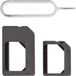 Colorfone, universele SIM-kaartadapterset (inclusief SIM-kaartslotopener), zwart