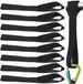 8 stuks Sjorbanden - Met dubbele lussen - Voor motortransport - 30 cm lang, 25 mm breed