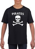 Bellatio Decorations Shoppartners Bv Piraten verkleed t-shirt - Zwart - Kinderen - Maat 158/164