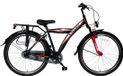 Cyclux Astro Jongensfiets 24 inch - staal frame - zwart en rood