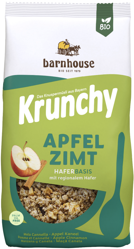 Barnhouse Krunchy appel kaneel bio 750gr
