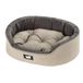 Ferplast Dandy Indoor Hondenkennel - Afneembaar, Wasbaar Kussen, Katoenen Hoes met Zachte Vulling, Bed voor Grote Honden, 110 x 70 xh 23 cm, Bruin
