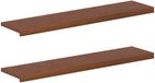 vidaXL - Trap - Tread - 2 - st - 120 - x - 25 - x - 2 - cm - Donkerbruin - Massief - Eikenhout