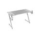 Mars Gaming MGD-X120RGB, Ergonomische Gamingtafel, ARGB-Verlichting met Afstandsbediening, Carbonfiber Oppervlak, XXL-Muismat, Hoofdtelefoon en Bekerhouder, Kabelbeheer, Gaming Bureau 120x60cm, Wit