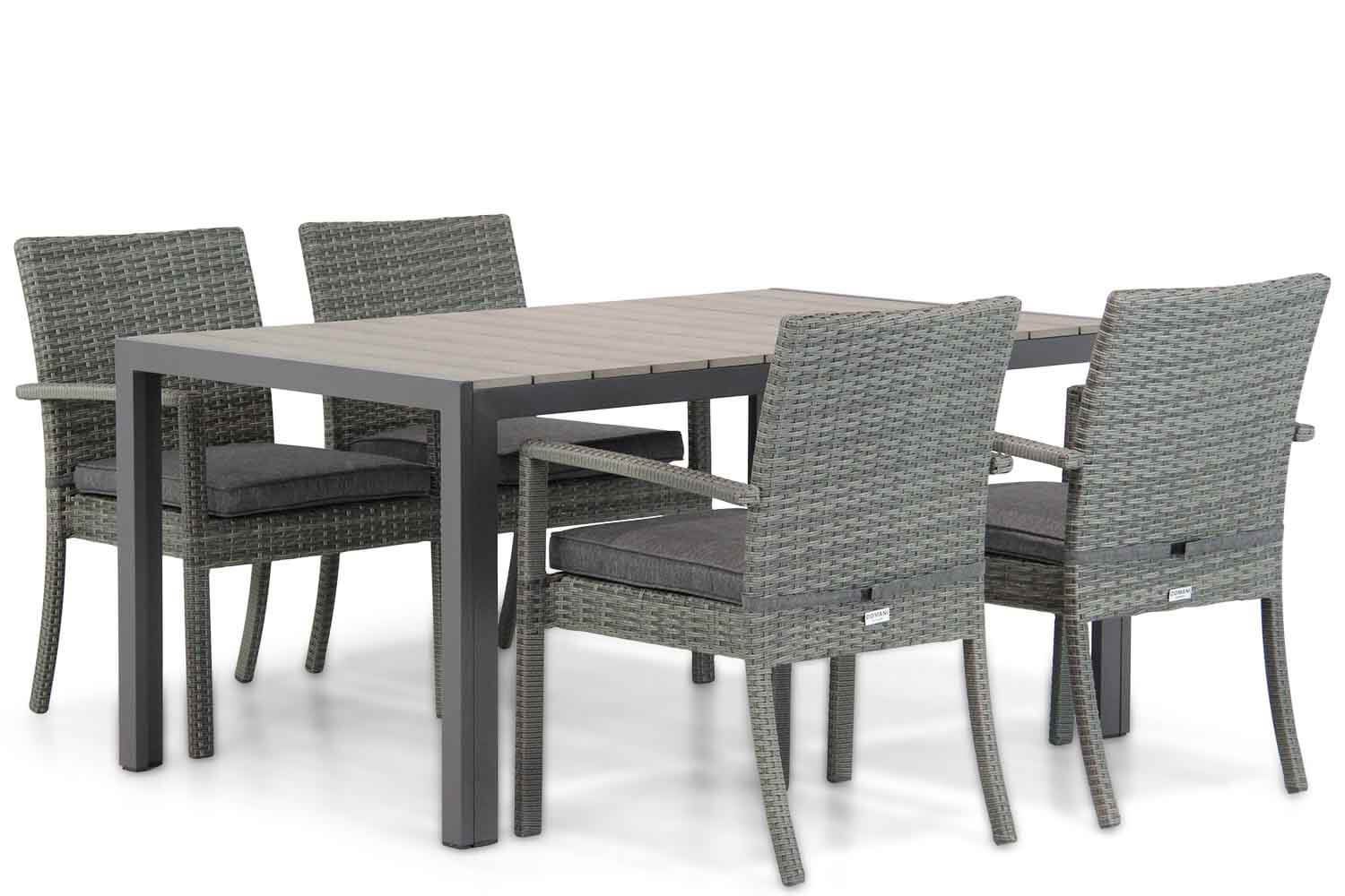 Domani Furniture Domani Albergo/Young 155 cm dining tuinset 5-delig - 7423612774757