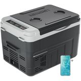 EUHOMY Compressorkoelbox 15 l, koelbox auto met app-bediening, -20 ℃ ~ 20 ℃, draagbare koelkast 12/24 V DC 100-240 V AC, draagbare vriezer voor camping, reizen, boot, donkergrijs