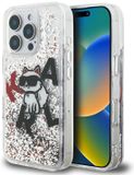 Karl Lagerfeld Coque avec paillettes liquides et logo Choupette pour MagSafe iPhone 16 Pro