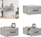 vidaXL Table de chevet murale 35x35x20 cm gris chêne sonoma