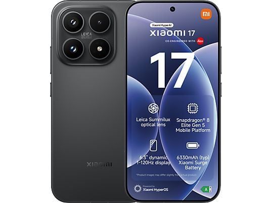 Xiaomi 17 6.3" OLED 120Hz 12GB/256GB Dual SIM 5G Smartphone - Black