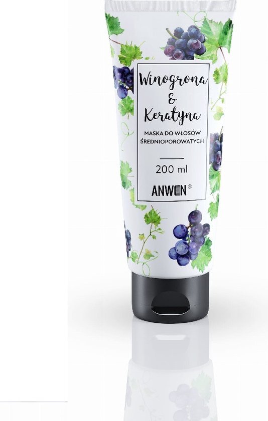 Masker voor middeldoorlatend haar Druiven en Keratine 200ml