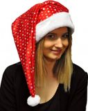 Bonnet de Noël - paillettes - avec paillettes - rouge/blanc - 30 x 60 cm - accessoires de Noël