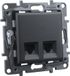 Niloe Step Prise informatique 2xRJ45 CAT5e, noir