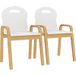 Mobliva Ensemble de chaises en bois pour enfants, pieds antidérapants, 3-9 ans, hauteur réglable, blanc