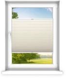 time4blinds - Plisségordijn zonder boren op maat gemaakt - Vouwgordijn - Plisségordijn privacy en zonwering - Eenvoudige installatie - Kant-en-klaar plisségordijn - 30x100 cm - Vanille
