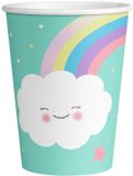 Amscan Riethmüller Europe GmbH Rainbow and Cloud papieren beker 8 stuks 250 ml