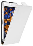 mumbi PREMIUM Leather Flip Case voor Sony Xperia Z3 Case wit