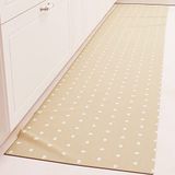 PETTI Artigiani Italiani - Vloerkleed voor keuken, loper voor keuken, antislip en wasbaar, 52 x 340 cm, motief harten, beige, 100% Made in Italy