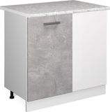 Vicco R-Line Hoekkast – 86 cm, WB Marmer Beton