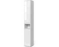 Vicco Majest Badkamerkast – 30.2 x 191.5 cm met deuren en open vak Wit
