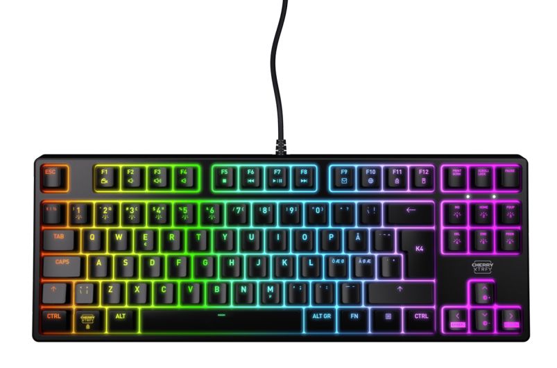 CHERRY XTRFY K4V2 RGB TKL Gaming Toetsenbord - Mechanisch - QWERTY Portugees - Zwart